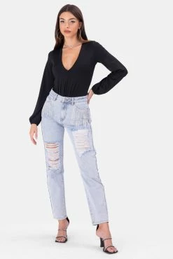 Adika OUTLET Onyx V-Neck Bodysuit