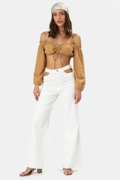 Adika Lima Off Shoulder Crop Top