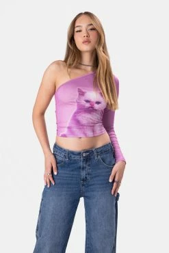 Adika Kitten One-Shoulder Top