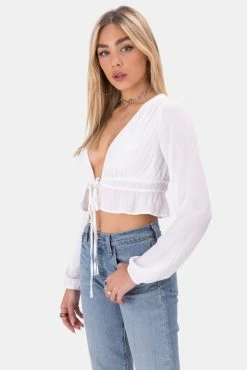 Adika OUTLET Middleton Tie-Front Crop Top