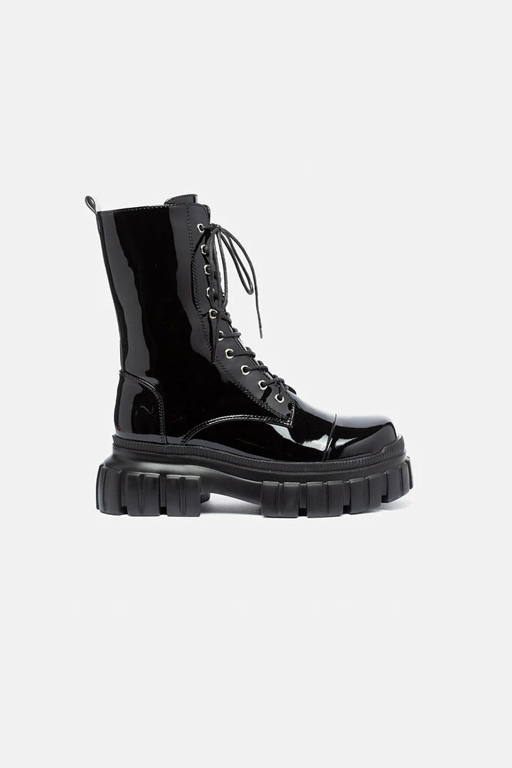 Buy 👍 Adika OUTLET Tank Patent Chunky 🥾 Boots 👍 1 Adika OUTLET Tank Patent Chunky Boots