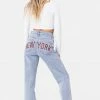 Adika Clothing NEW YORK Embroidery Jeans | STRAIGHT