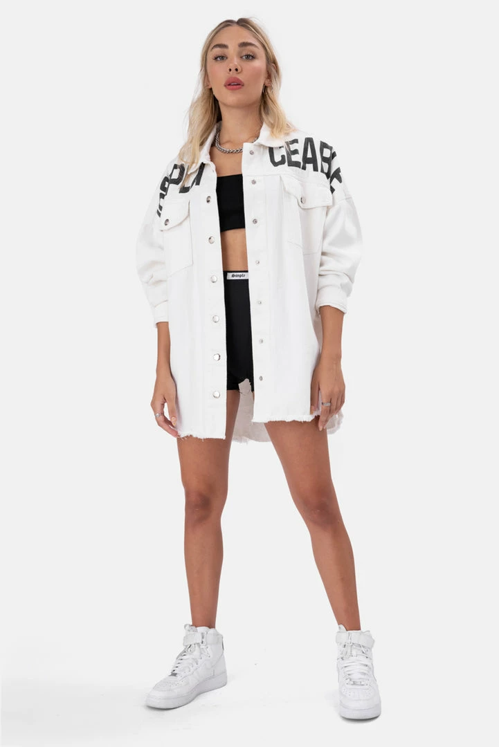 Discount 😀 Adika IRREPLACEABLE Oversize Denim 👕 Shirt OUTLET 😉 3 Adika IRREPLACEABLE Oversize Denim Shirt OUTLET