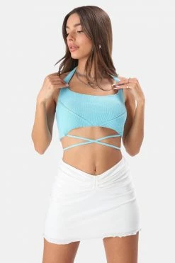 Adika Toledo Tie-Strings Knitted Halter Top