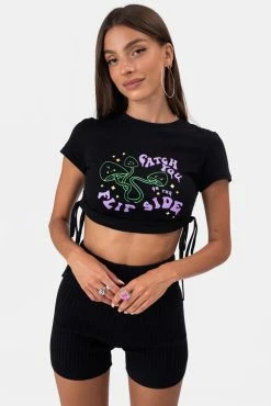 Adika FLIP Ruched Cropped Tee