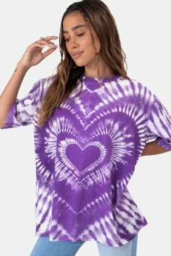 Budget 🎉 Adika Hearty Tie-Dye Oversized Tee 🌟 7 Adika Hearty Tie-Dye Oversized Tee