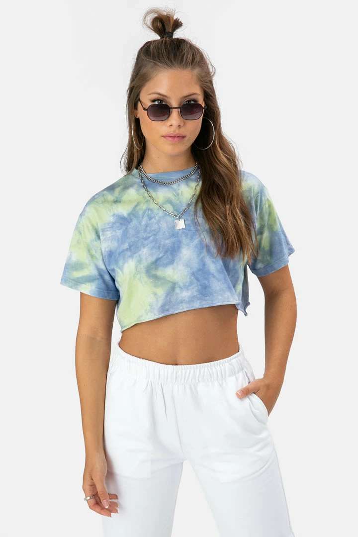 Flash Sale 🛒 Adika OUTLET Tie-Dye Crop Tee ⌛ 2 Adika OUTLET Tie-Dye Crop Tee