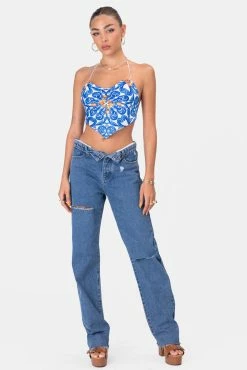 Adika Clothing Dynasty Handkerchief Halter Top