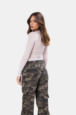 Adika Rossetti Cupped Mesh Top