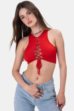 Adika Cyber Lace-Up Crop Top