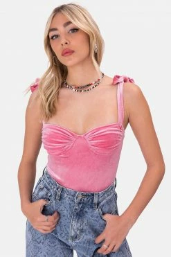 Adika Minogue Velvet Cupped Bodysuit Girls Night Out