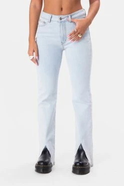 Adika Baidey Front-Slit Jeans | FLARE Clothing