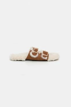 Adika Davy Faux-Fur Footbed Sliders