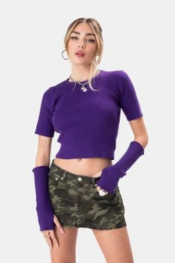 Adika Willis Knit Top And Fingerless Glove Set