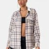 Adika Clothing Slash Oversize Plaid Shirt