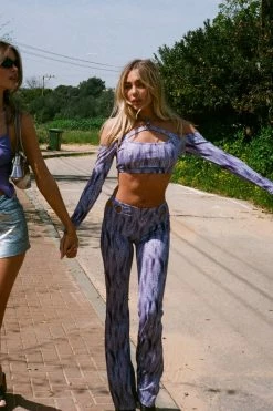 Adika Clothing VIBEADELIC Ring-Detail Flared Pants