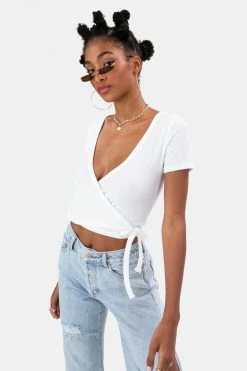 Adika Garland Ribbed Wrap Top