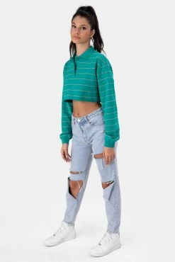 Adika Jones Cropped Polo Shirt OUTLET