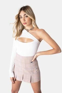 Adika Ribbed One-Shoulder Cut-Out Top OUTLET