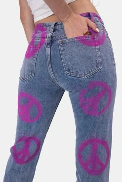 Coupon 👍 Adika Peace-Out Graffiti Print 👖 Jeans | STRAIGHT Clothing 👏 7 Adika Peace-Out Graffiti Print Jeans | STRAIGHT Clothing