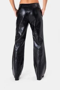 Adika Clothing Blakley Snake-Pattern Faux Leather Pants