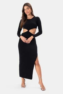 Adika Campbell Cut-Out Knitted Maxi Dress