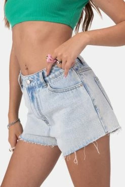 New ๐งจ Adika Clothing Peninsula Ripped-Back Denim Shorts ๐ 7 Adika Clothing Peninsula Ripped-Back Denim Shorts