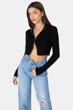 Adika Y2K Fever Inks Two-Way Zipper Cardigan