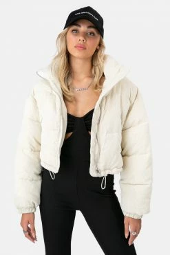 Adika Foxy Cropped Corduroy Puffer Jacket