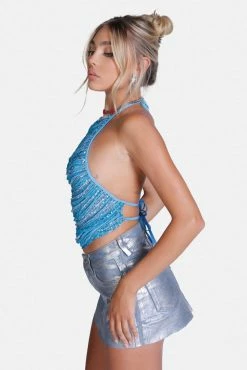 Promo 💯 Adika Sound On Sequin Embellished Halter Top 😍 10 Adika Sound On Sequin Embellished Halter Top