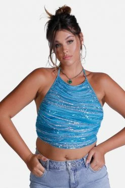 Promo 💯 Adika Sound On Sequin Embellished Halter Top 😍 9 Adika Sound On Sequin Embellished Halter Top