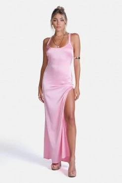 Adika New Cute Girls Inc. Satin Maxi Dress