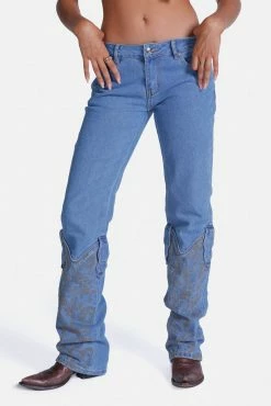 Adika Rodeo Rider Paisley Detail Jeans | STRAIGHT New