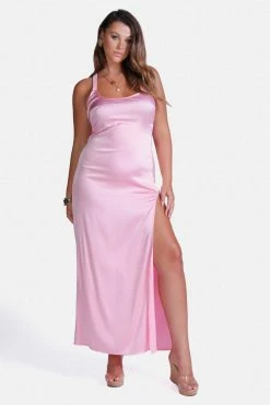 Adika New Cute Girls Inc. Satin Maxi Dress