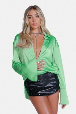 Adika Backstage Studded PU Micro Skirt