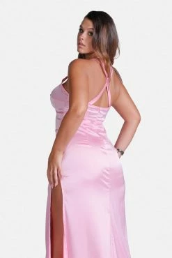 Adika New Cute Girls Inc. Satin Maxi Dress