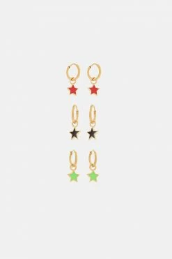 Adika Accessories Palooza Charmed Hoop Earrings Set
