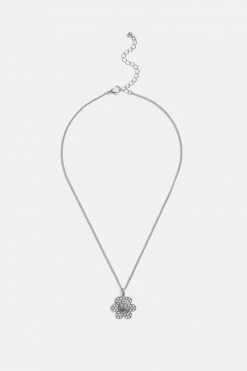 Adika Flower-It Rhinestone Pendent Necklace Accessories