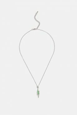 Adika Strike Rhinestone Pendant Necklace Accessories