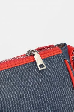 Best Pirce 👍 Adika Rodney Color-Block Denim Carry Bag Accessories ⌛ 5 Adika Rodney Color-Block Denim Carry Bag Accessories