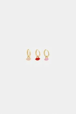 Adika Accessories Smooch Huggie Hoop Earring Set