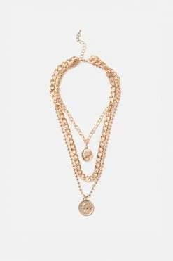 Adika Accessories Rupert Layered Medallion Necklace
