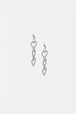 Adika Love-Story Rhinestone Drop Earrings Accessories