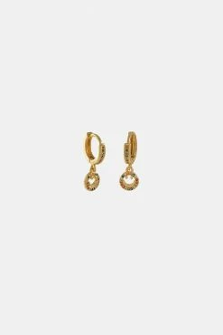 Adika Joy Embellished Charmed Hoop Earrings