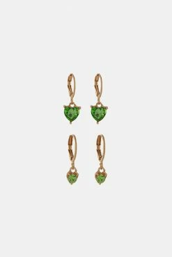 Adika Castle Charmed Hoop Earrings Set