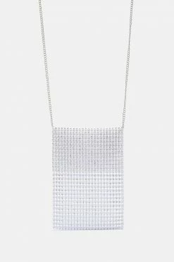 Adika Spark Rhinestone Mesh Crossbody Bag