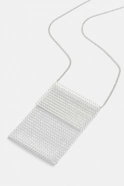 Adika Spark Rhinestone Mesh Crossbody Bag