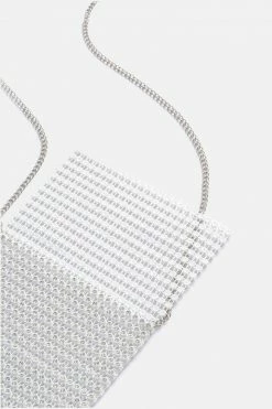 Adika Spark Rhinestone Mesh Crossbody Bag