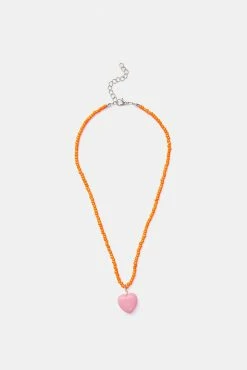 Adika Ginger Beaded Pendant Necklace