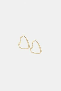 Adika Crush Heart Hoop Earrings Accessories